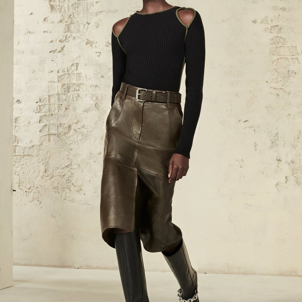 ZARA LTHR SKIRT 07